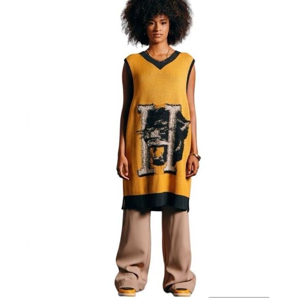 HONOR THE GIFT WOMEN MASCOT SWEATER VEST In Mustard Yellow NWT 2XL - Picture 1 of 6